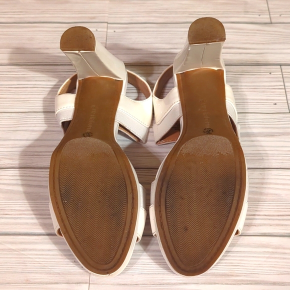 Liz Claiborne Dara Womens Pump White Patent Leather Block Heels Size 7M - Picture 5 of 5